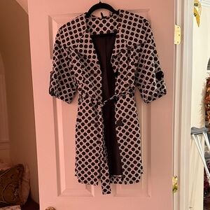 Ambition Black and White Patterned Coat